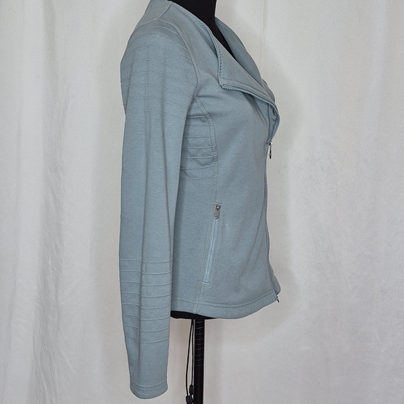Athleta Moto Jacket w/ Asymmetric Front Zipper Moto Style Detail- Size XS - Picture 8 of 16